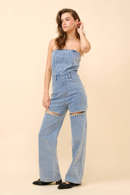 Country Charm Rhinestone Jumpsuit