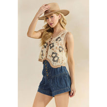 Load image into Gallery viewer, Desert Bloom Crochet Vest