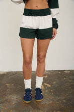 Load image into Gallery viewer, WIDE STRIPE ELASTIC WAIST KNIT SHORTS