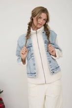 Load image into Gallery viewer, Cold Front Sherpa Denim Jacket