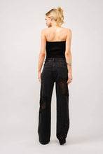 Load image into Gallery viewer, Lace Patchwork Straight Leg Jeans