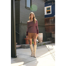 Load image into Gallery viewer, Rodeo Romance Vegan Suede Pleated Mini Skirt