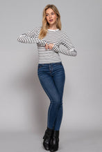 Load image into Gallery viewer, Stripes &amp; Vibes Long Sleeve Striped Knit Top