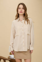 Load image into Gallery viewer, OVERSIZED BUTTON DOWN LONG SLEEVE SHIRT
