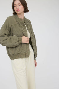Morning Fog Mineral Washed Quilted Jacket