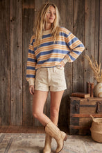 Load image into Gallery viewer, Oversized Terry Striped Sweatshirt