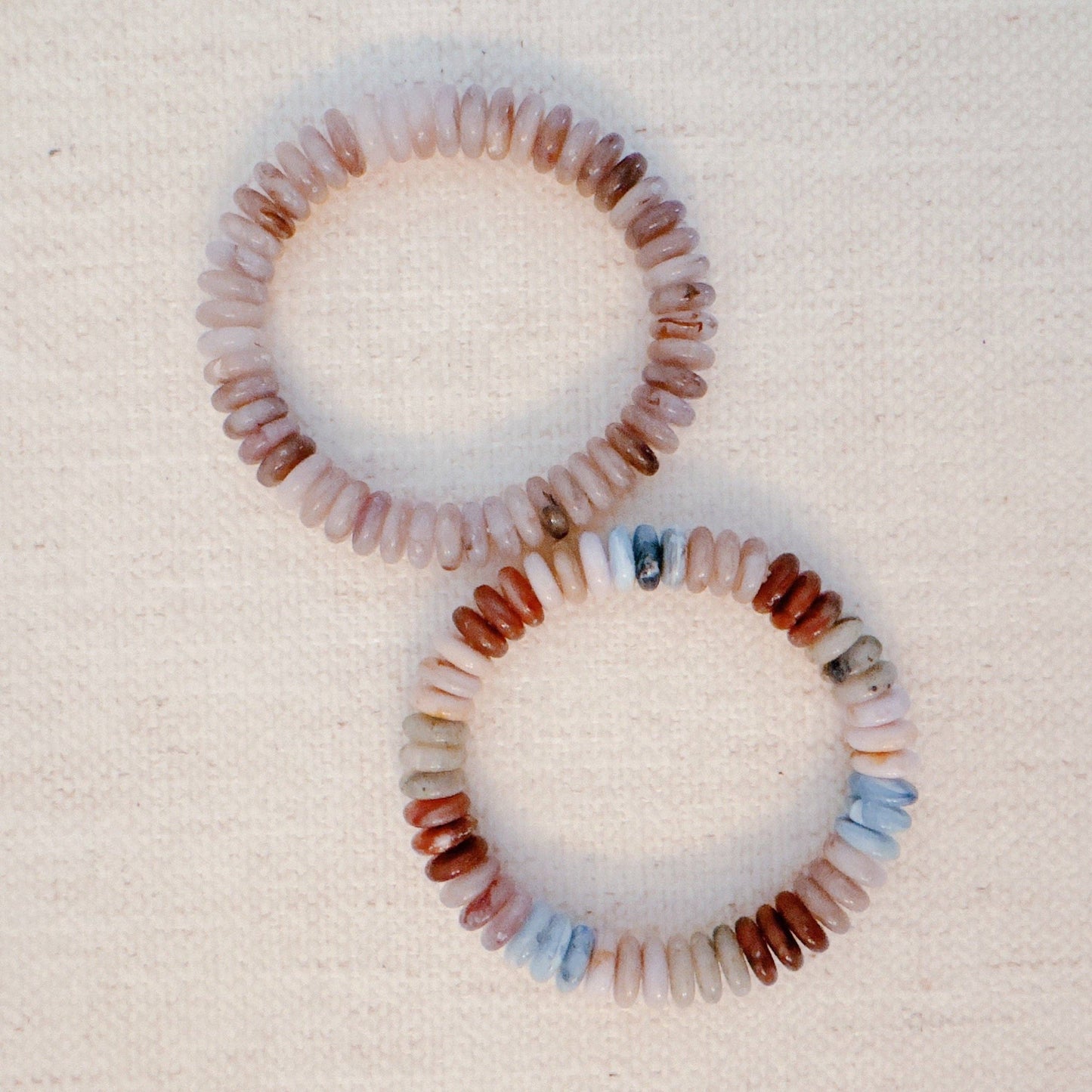 Blush & Earthy Canyon Natural Stone Stretch Bracelet