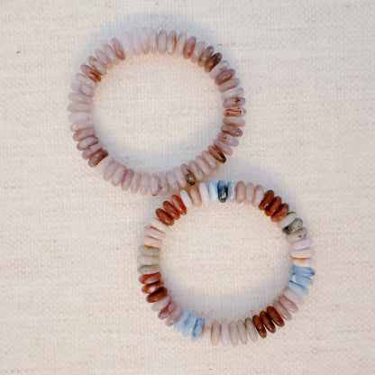 Blush & Earthy Canyon Natural Stone Stretch Bracelet