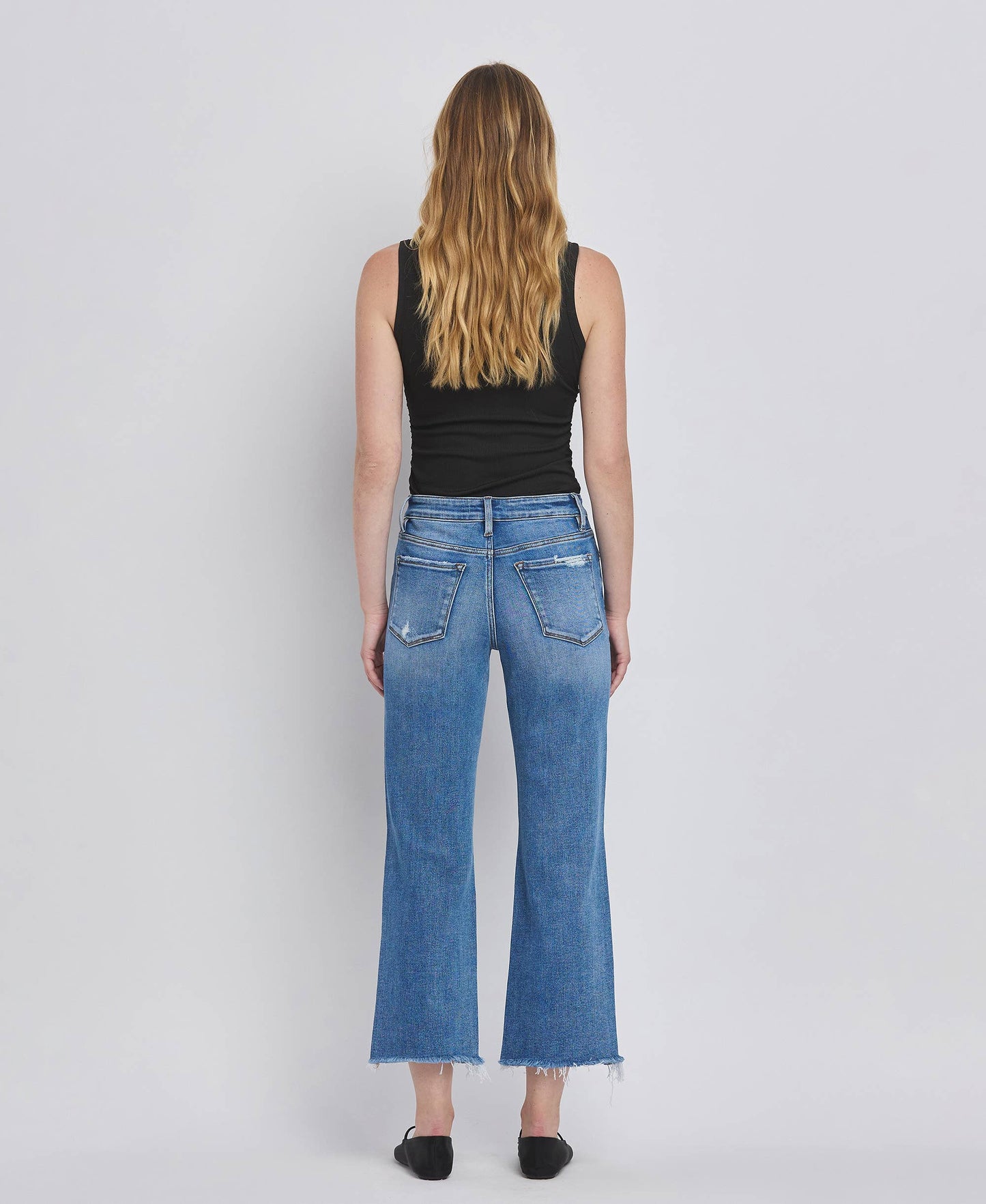 Warmer Days Ahead High Rise Distressed Crop Straight Jeans