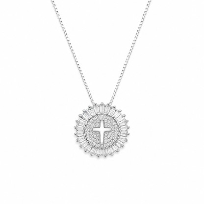 Shine Circle Cross Necklace