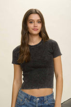 Load image into Gallery viewer, Everyday Essentials Ribbed Cropped Tee
