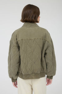 Morning Fog Mineral Washed Quilted Jacket