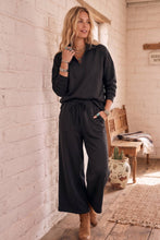 Load image into Gallery viewer, Scuba Half Zip Pullover &amp; Wide Leg Pants Set