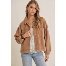 Load image into Gallery viewer, Rustic Road Mineral-Washed Twill Oversized Layering Jacket
