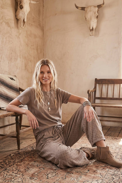 Oversized Mineral Washed Scuba Barrel Lounge Pants