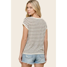 Load image into Gallery viewer, Relaxed Routine Striped Top