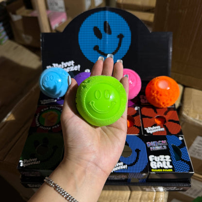 Squishy Fuzzy Smiley Face Ball