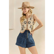 Load image into Gallery viewer, Desert Bloom Crochet Vest
