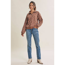 Load image into Gallery viewer, Spot On Polka Dot Half-Zip Pullover Sweatshirt