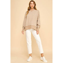 Load image into Gallery viewer, Between the Lines Textured Striped Pullover Top