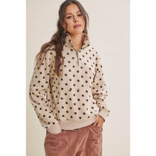 Load image into Gallery viewer, Spot On Polka Dot Half-Zip Pullover Sweatshirt