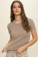 Load image into Gallery viewer, Everyday Essentials Ribbed Cropped Tee
