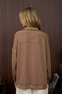 Peak Performance Half Zip Waffle Knit Top