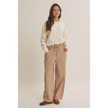 Load image into Gallery viewer, Easy Day Relaxed Gingham Cotton Barrel Leg Pants