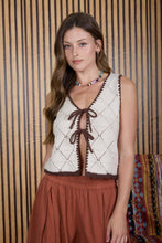 Load image into Gallery viewer, Perfectly Tied Crochet Knit  Vest