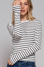 Load image into Gallery viewer, Stripes &amp; Vibes Long Sleeve Striped Knit Top