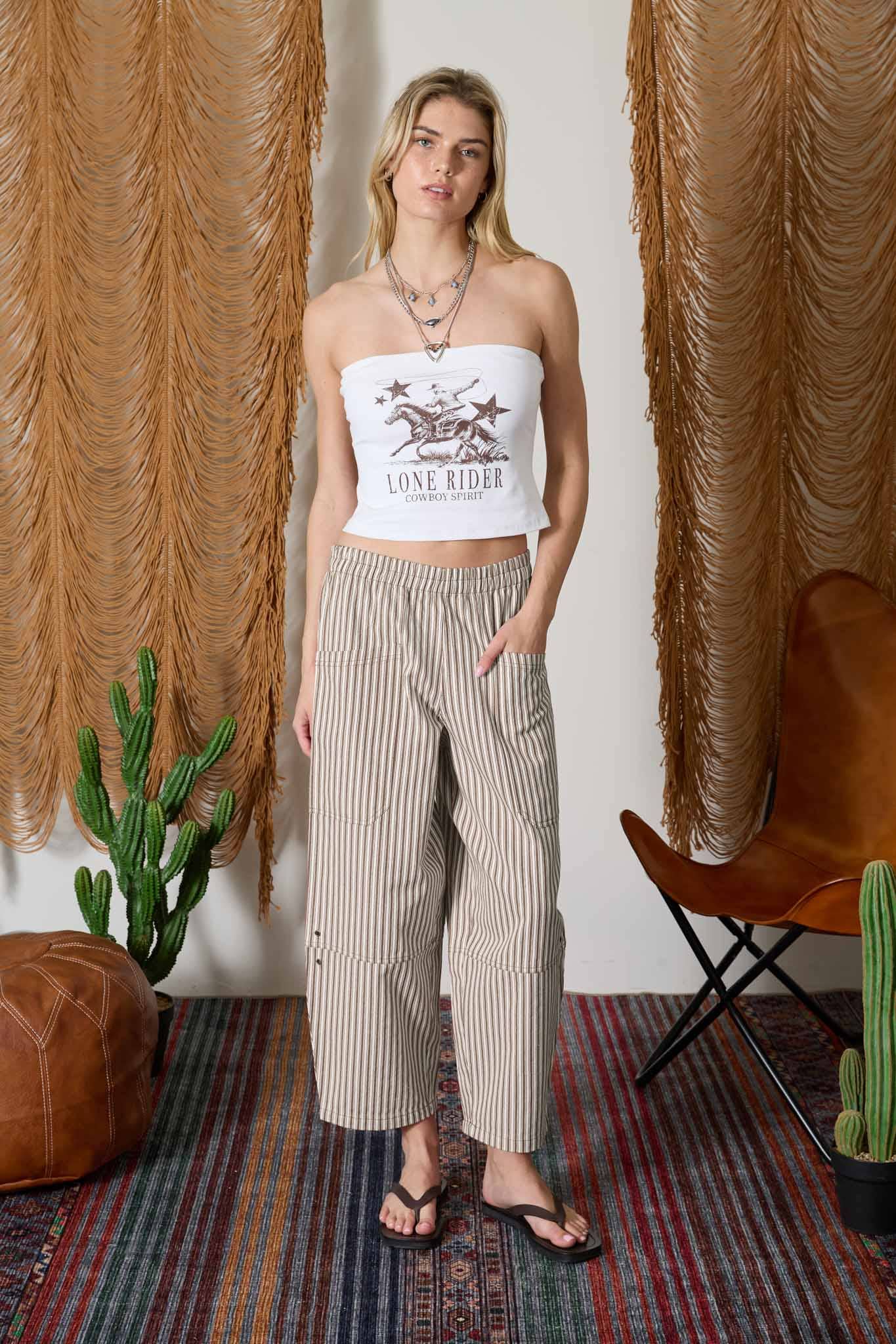 Stay Awhile Striped Wide Leg Pants