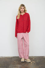 Load image into Gallery viewer, NOVELTY HOLIDAY BUTTON HENLEY PULLOVER SWEATER