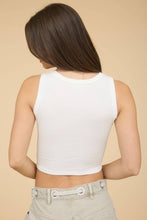 Load image into Gallery viewer, WESTERN PRINT SLEEVELESS KNIT CROP TOP
