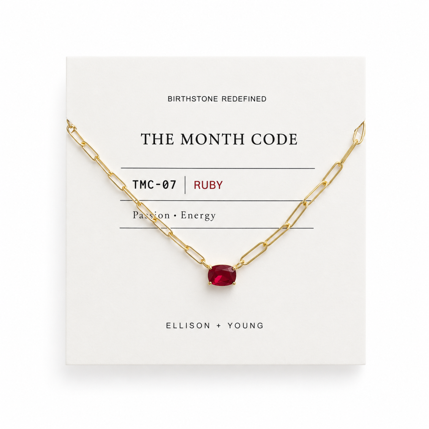 The Month Code Birthstone Necklace Collection