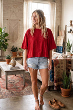 Load image into Gallery viewer, Living Easy Raw Edge Oversized Tee
