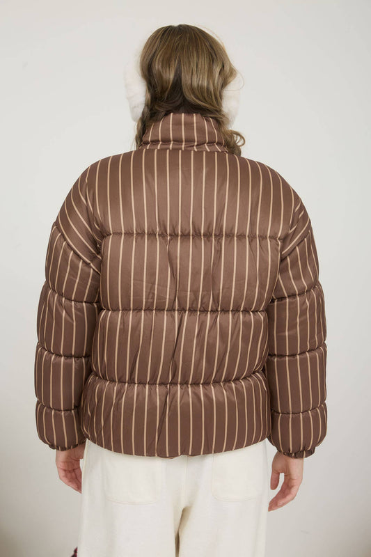 Cozy Lines Striped Puffer Jacket