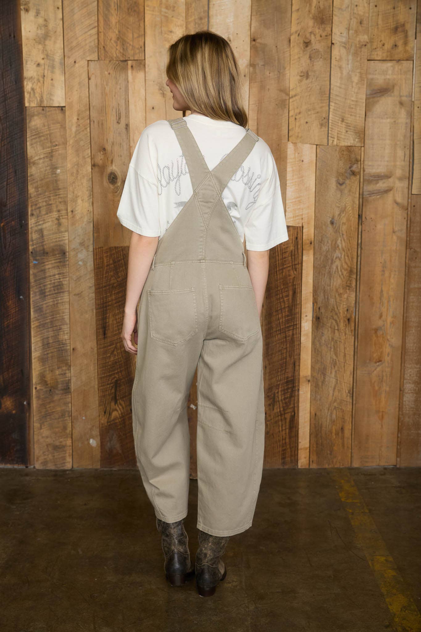 Easy Days Wide Leg Cropped Overalls