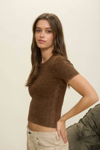 Load image into Gallery viewer, Everyday Essentials Ribbed Cropped Tee