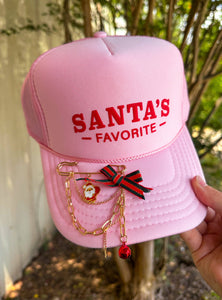 Santa's Favorite Light Pink Trucker Hat