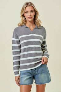 The Polo Club Striped Sweater Top