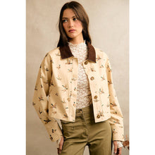 Load image into Gallery viewer, Feather and Field Mallard Duck Print Corduroy Collar Jacket