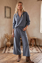 Load image into Gallery viewer, Scuba Half Zip Pullover &amp; Wide Leg Pants Set