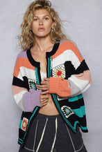 Load image into Gallery viewer, Granny Square Patch Open Cardigan