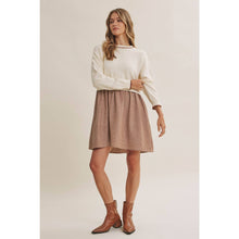 Load image into Gallery viewer, Golden Fields Layered Contrast Twofer Stripe Mini Dress