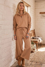 Load image into Gallery viewer, Scuba Half Zip Pullover &amp; Wide Leg Pants Set