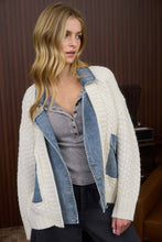 Load image into Gallery viewer, Trace of Denim Cable Knit Jacket