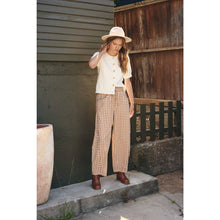 Load image into Gallery viewer, Easy Day Relaxed Gingham Cotton Barrel Leg Pants