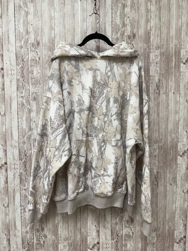 Off Duty Grey Camo Printed Fleece Hoodie