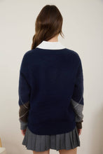 Load image into Gallery viewer, Campus Visits Argyle V Neck  Pullover Sweater