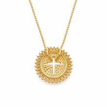 Load image into Gallery viewer, Shine Circle Cross Necklace